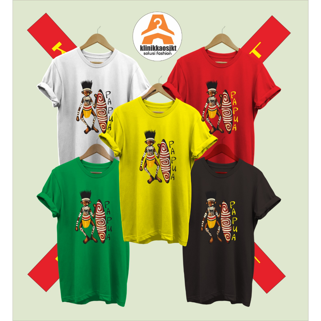 BAJU - KAOS PAPUA KULTUR - TSHIRT ORANG PAPUA PRIDE TYPE 2