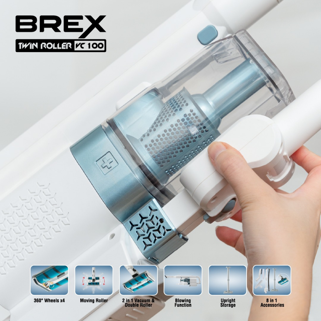 BREX VC100 / VC200 Cordless Vacuum Cleaner 3in1 Vacuum Tanpa Kabel New 2023