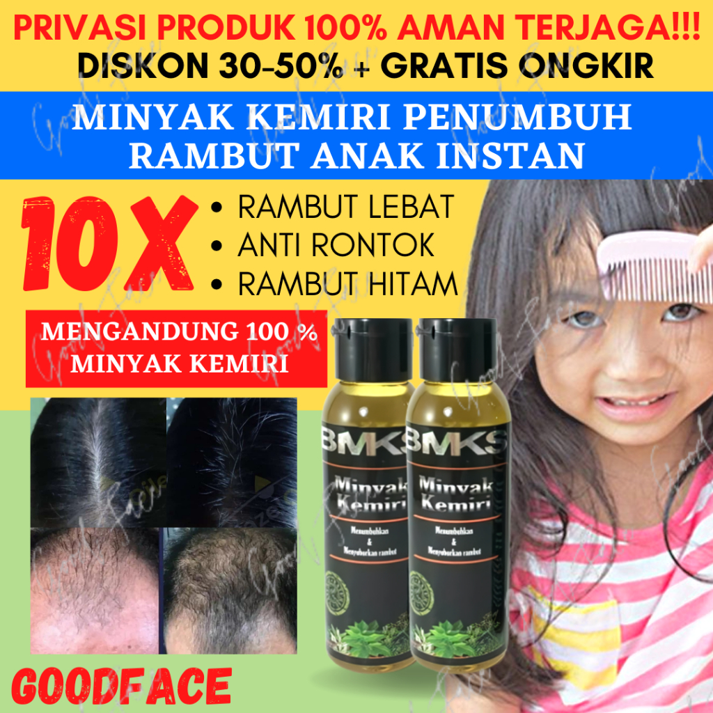 MINYAK KEMIRI BMKS ORIGINAL PENUMBUH RAMBUT RONTOK AMPUH TREATMENT RAMBUT