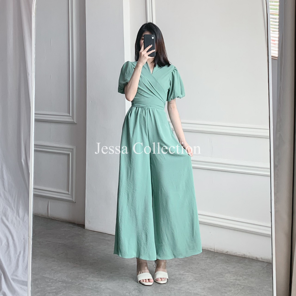 Premium Winda Ribbon Jumpsuit TH 498 CEY AIRFLOW