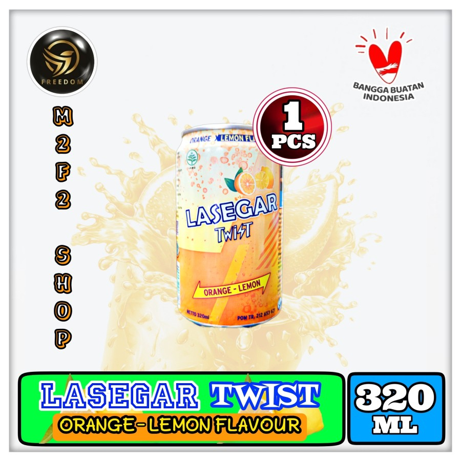 

LASEGAR Twist Minuman Penyegar Orange Lemon Kaleng - 320 ml (Kemasan Satuan)