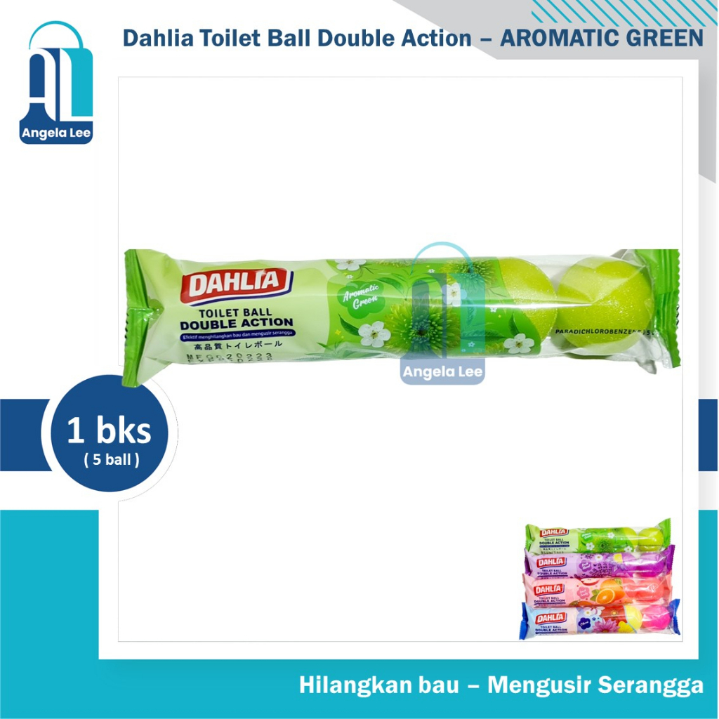 Dahlia Kapur Barus Kamper Toilet Ball Double Action isi 5 Hilangkan Bau