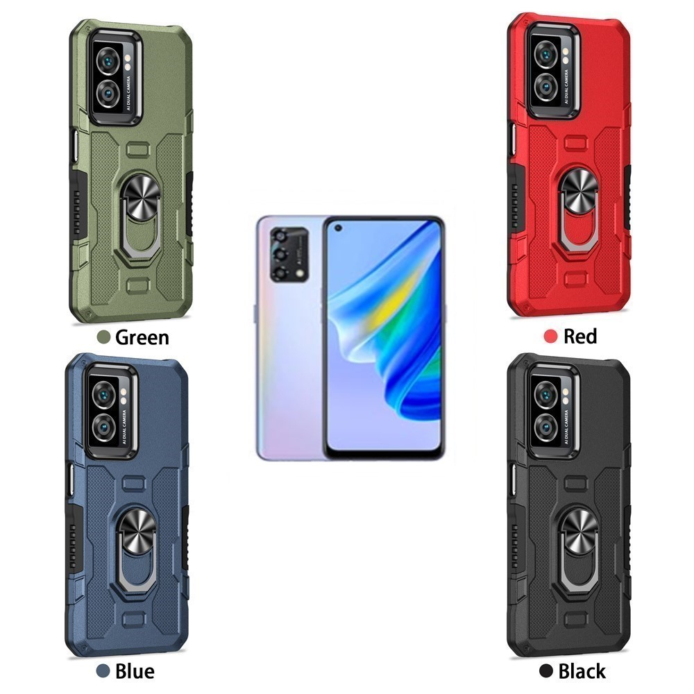 Case Armor OPPO A95 4G Iring Cincin Magnetic Kesing Hp Protect kamera Premium Hard Case Standing Robot Pelindung Kamera