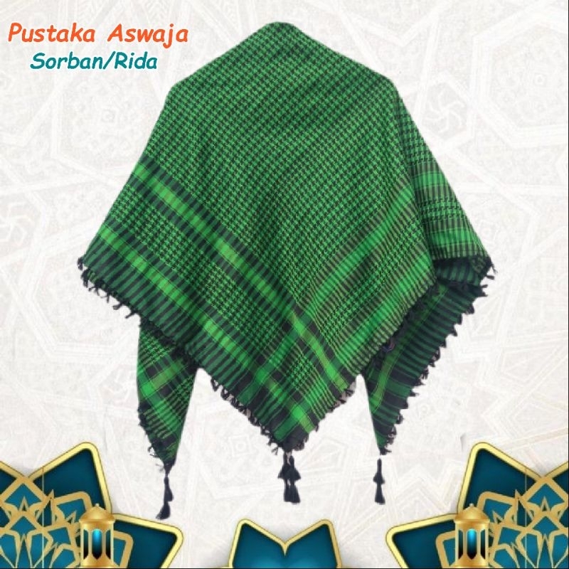 Sorban Hijau Basic Hitam Rumbai Sorban Hijau Rumbai Sorban Hijau Rumbay Rida Hijau Rumbai