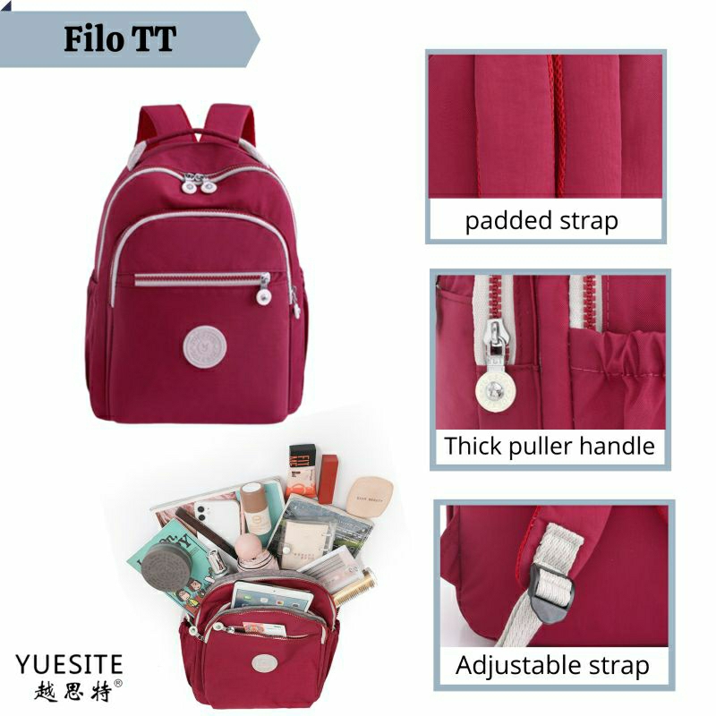 CYUTEBAGS TAS RANSEL WANITA ANAK YUESITE FILO MEDIUM BACKPACK IMPORT ANTI AIR