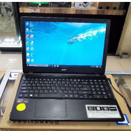 LAPTOP LEPTOP ACER AMD A10 RAM 4 GB HDD 1 TB 15INC VGA RADEON 2GB SIAP PAKAI MULUS COCOK UNTUK GAMING DESIGN