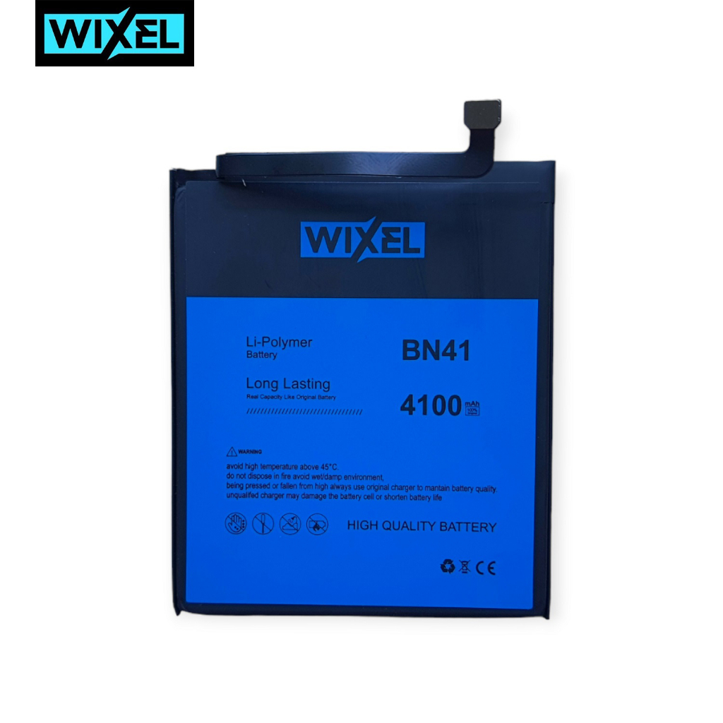 WIXEL Baterai XiaoMi BN41 Redmi Note 4 4X Mediatek Real Capacity Battery Original 100% Ori Batre Batrai HP Handphone BN 41 Double Power