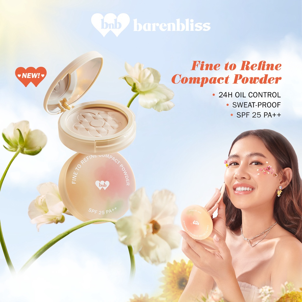 QEILA - BEDAK PADAT BY BNB | BARENBLISS FINE TO REFINE COMPACT POWDER | ORI