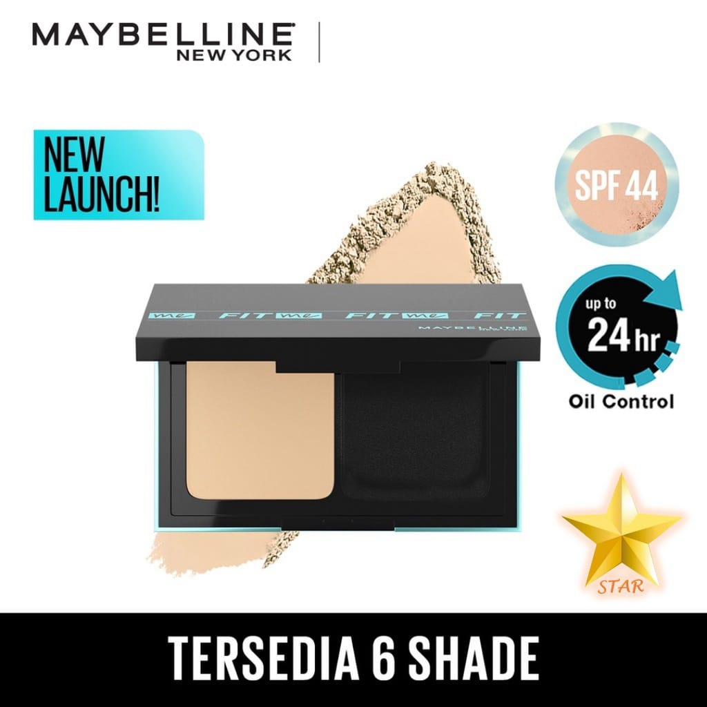 ORIGINAL Maybelline Fit Me Matte and Poreless 24HR Oil Control Powder Foundation Two Way Cake TWC Be