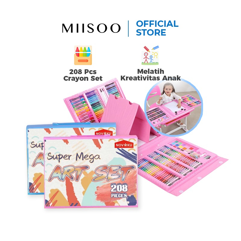 

REPO SET Crayon 208 PCS Set Pensil Warna Pastel Pensil Minyak warna untuk Melukis dan mewarnai