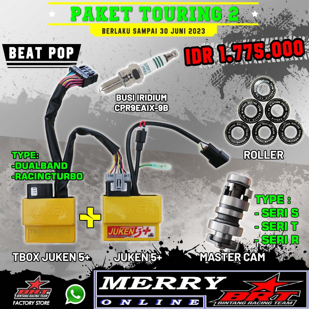 Paket Touring 2 BRT Bore Up Beat POP ECO ESP Street Scoopy Stylish