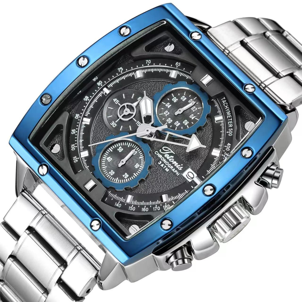 JAMINAN ORIGINAL Jam Tangan Tetonis TS-1002G Strap Stainless steel include Box