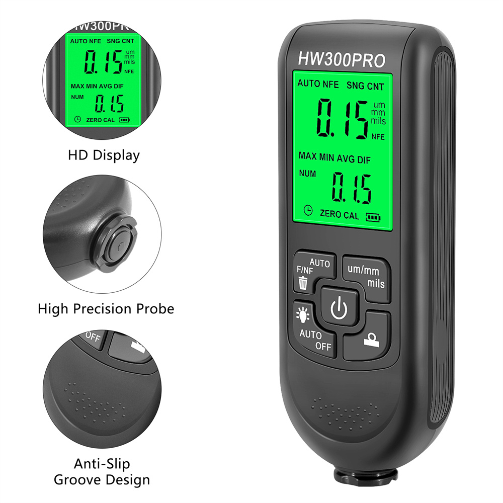 Coating Thickness Gauge Car Paint Thickness Tester FE/NFE 0-2000um