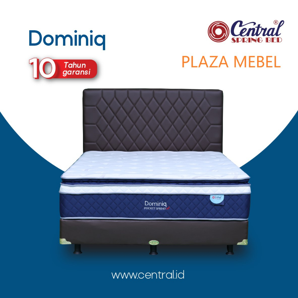 SET Spring Bed Central SILVER DOMINIQ Pocket Spring + HB Aurora ( FULLSET )