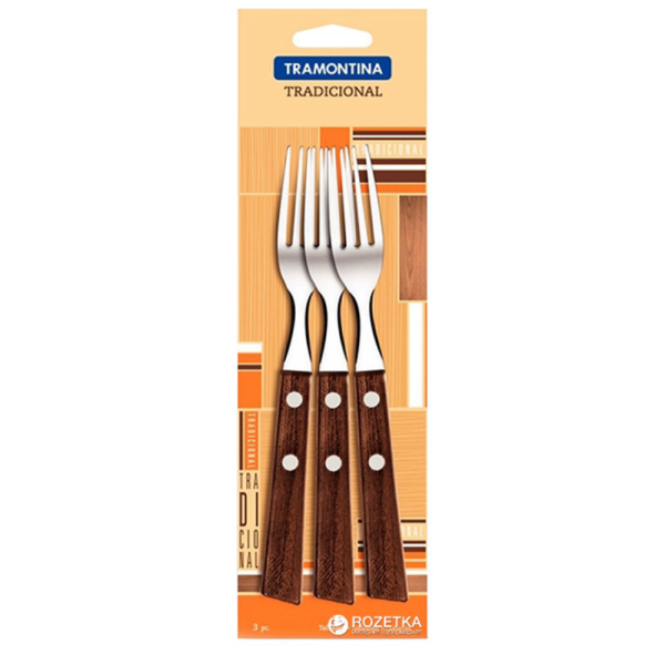 

Promo Made in Brazil Garpu Makan Gagang Kayu TRAMONTINA set 3pc Fork Murah