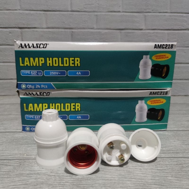 AMASCO FITTING LAMPU GANTUNG PUTIH E27 AMC218W SNI BAGUS