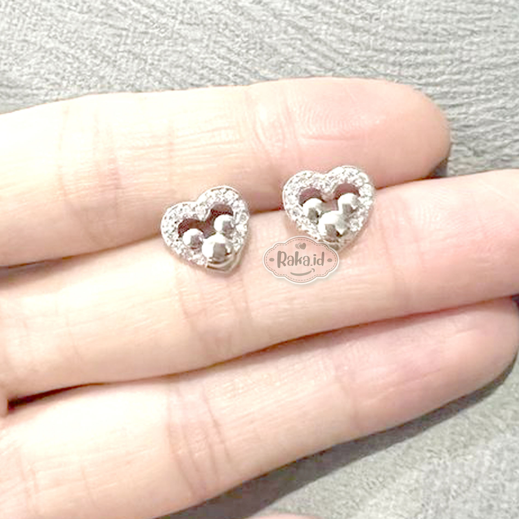 Anting Korean Style Anting Anti Karat Anting Tusuk Motif Love Mickey Blink 1281