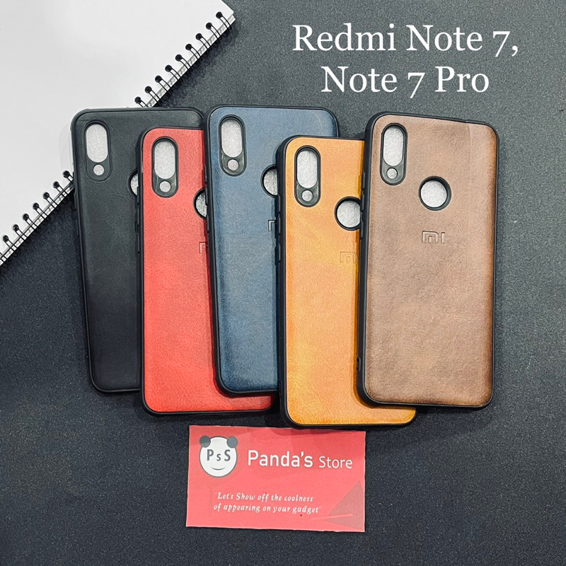 Leather Case Redmi Note 7 / Note 7 Pro Softcase Kulit Elegan Casing Slim Fit