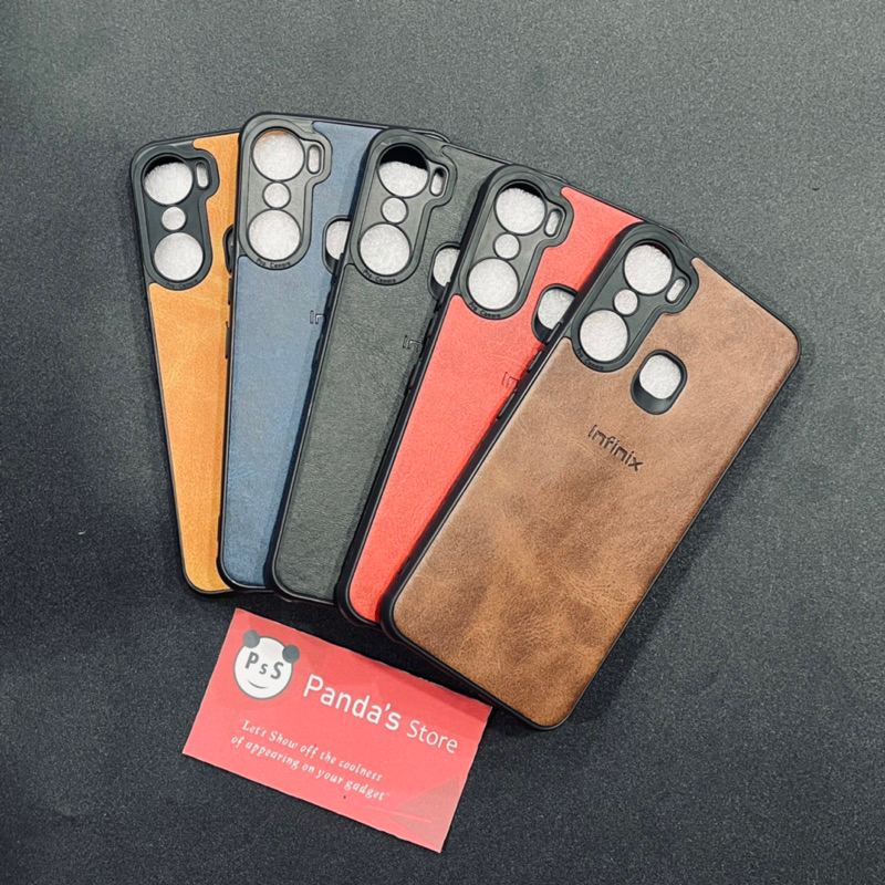 Leather Case Infinix Hot 12 Pro Softcase Kulit Elegan Casing Slim Fit