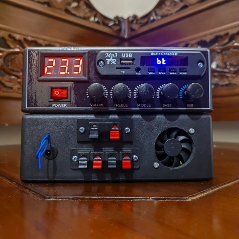 Amplifier Mini 12-24V Subwoofer dan Middle Terpisah Bluetooth