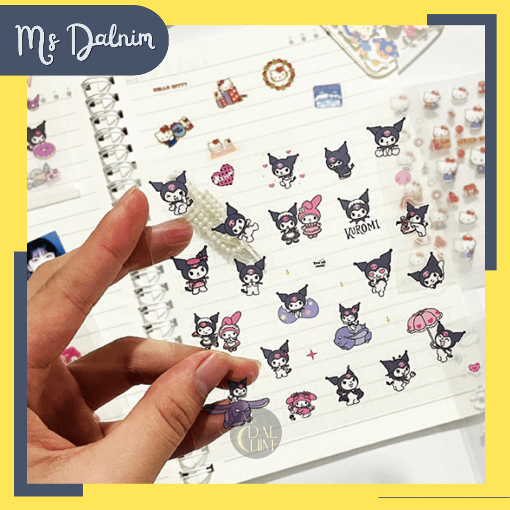 

Stiker Sanrio Transparan Anti Air Aesthetic Lucu Korea PVC Cute Deco Sticker Waterproof Dekorasi Journal Jurnal Diary Bujo Photocard PC Kuromi Cinnamoroll HK Melody Decor HP Kpop Toploader Cahol Japan Kawaii DIY Planner Scrapbook Craft [ST154]