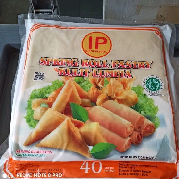 

kulit lumpia IP besar 21x21 isi 40