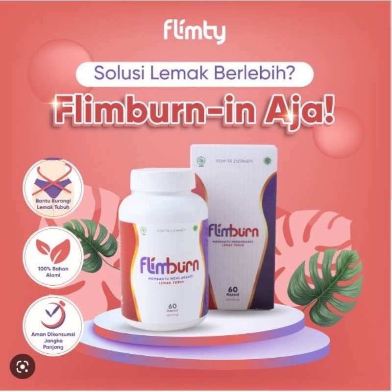 FLIMBURN FAT BURNER DAN SUPLEMENT PELANGSING FLIMTY isi 60 Kapsul