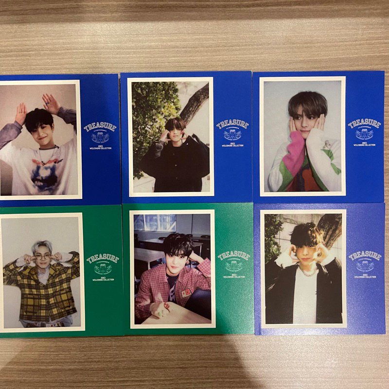 (ready ina) treasure welcol 2023 welcoming collection polaroid jihoon junghwan haruto hyunsuk asahi