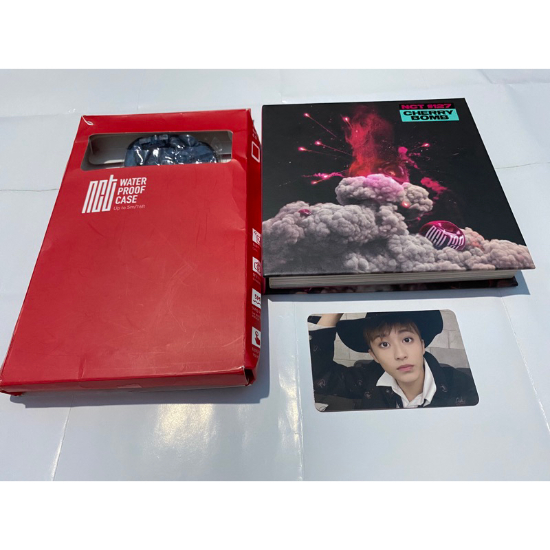 SET OFFICIAL NCT 127 CHERRY BOMB ALBUM WATERPROOF CASE MARK