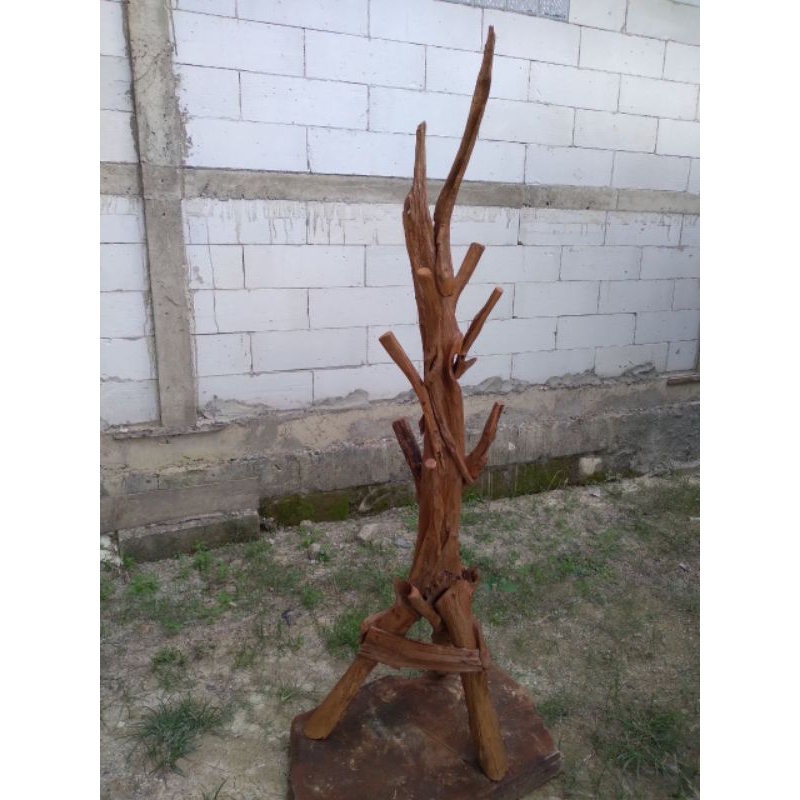 Stand Hanger / Gantungan Baju Topi Tas Akar Kayu Jati