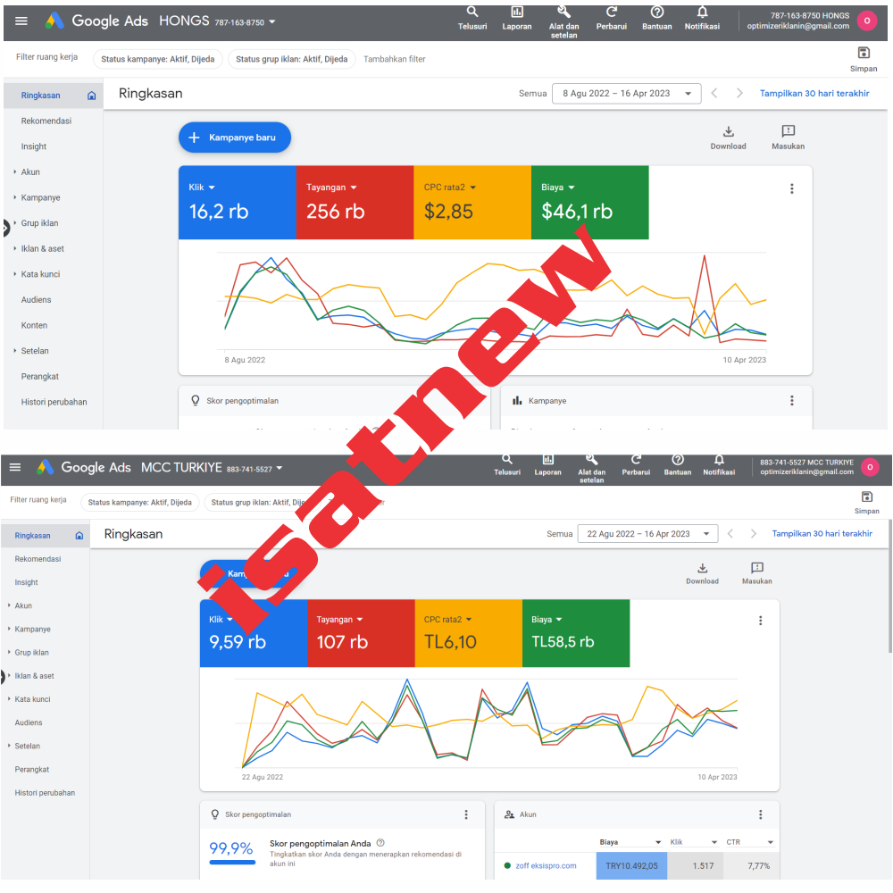Jasa Iklan Google Ads / Adword - Iklan Langsung Tayang, Iklan Dioptimalkan Setiap Hari Kerja