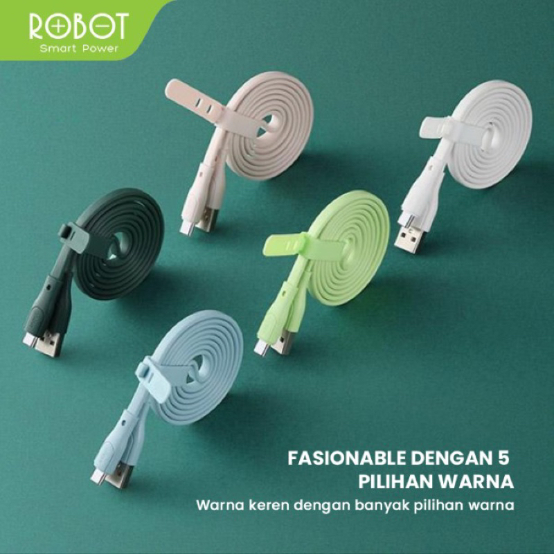 KABEL DATA ROBOT IPHONE LIGHTNING RGL Fast Charge 2.1A Iphone 6 6s 6+ 7 7+ 8 8+ X Xs Xs Max