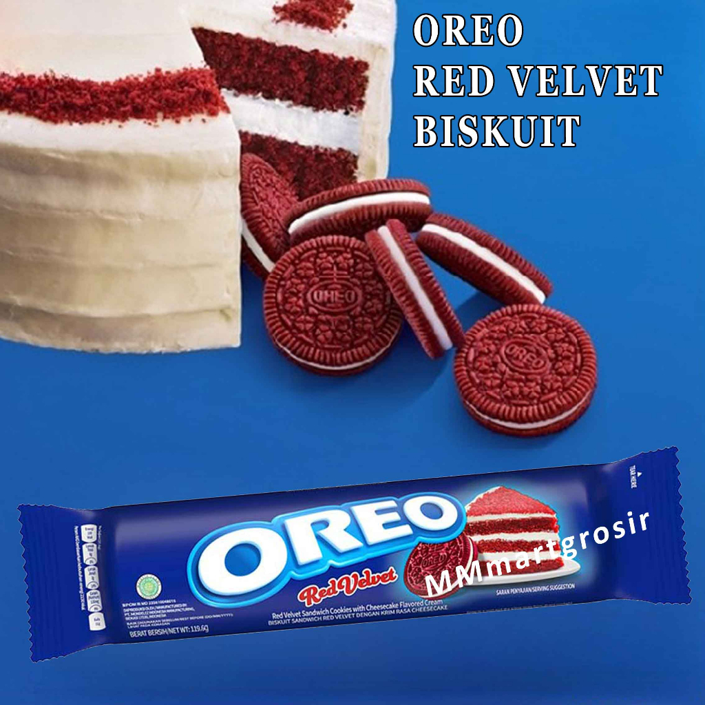 

Oreo Biscuit / Biskuit Oreo Bulat Chcoco / Biskuit Rasa Red Velvet / 119.6g