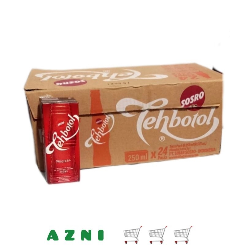 

TEH BOTOL SOSRO KOTAK 24 PCS 250 ML - Harga Per 1 Dus / Karton