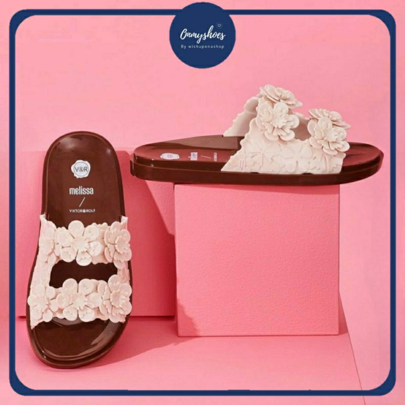 M*lissa Wide Blossom Mels Flat Sandal