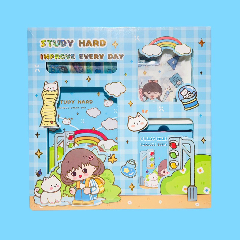 Journal Set Diary diary book set korea style cute stiker buku sticker