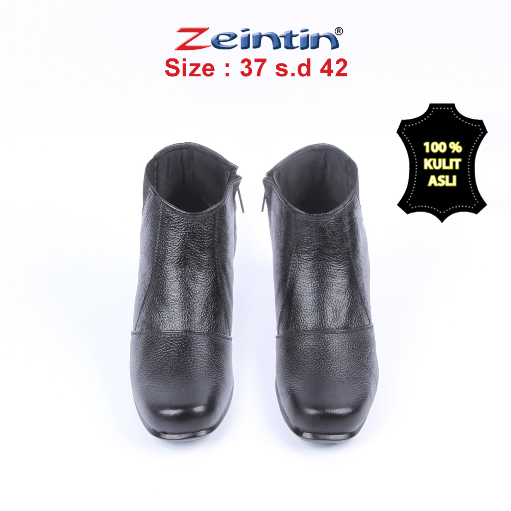 Zeintin - Sepatu Boots Wanita Bahan Kulit Asli Sepatu Boots Formal WanitaSepatu Boot Fashion Wanita Sepatu Kerja Wanita BJ