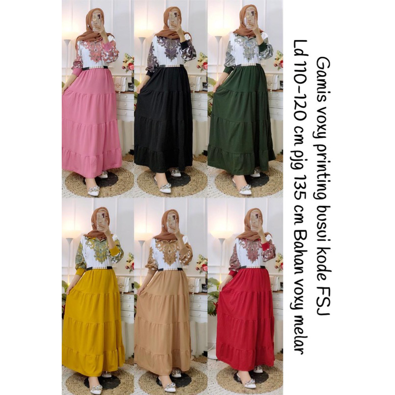 Gamis voxy printing fsj