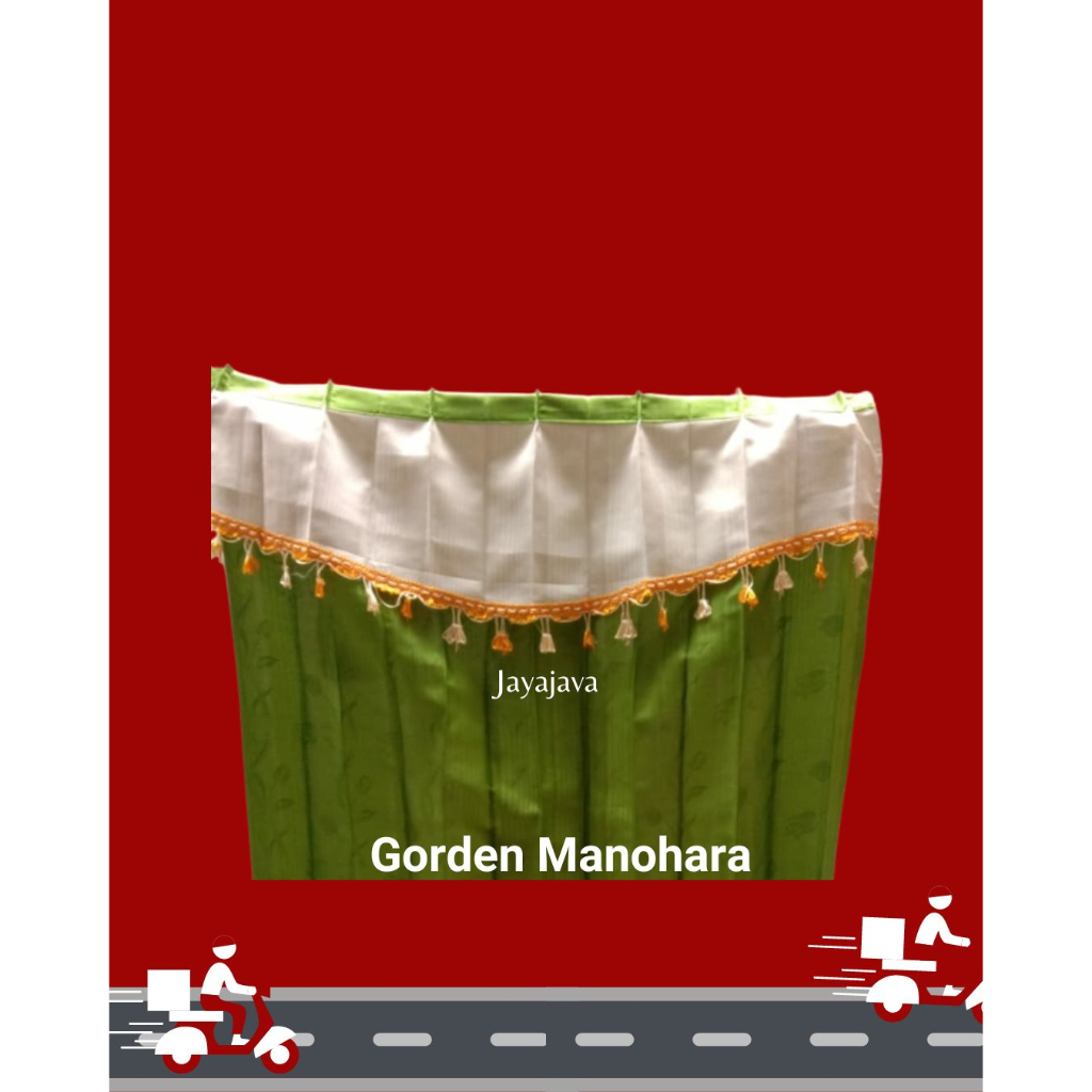 Gorden pintu maupun jendela model plisket 1 meter kawat S