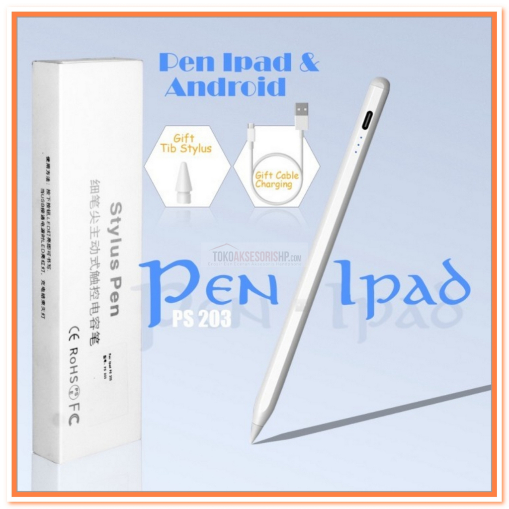 STYLUS PEN PS203 / STYLUS PEN UNIVERSAL FOR ANDROID AND IPAD PALM REJECTION