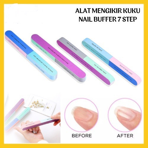 Nail Buffer 7 Step Alat Kikir Kuku Amplas Penghalus Pengkilap Pedicure Manicure 7 way Pengikir Kuku