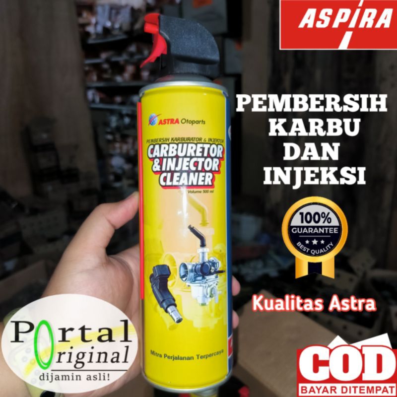 Carburator dan Injector Cleaner Aspira 500ml kualitas Astra pembersih karbu karburator injeksi untuk