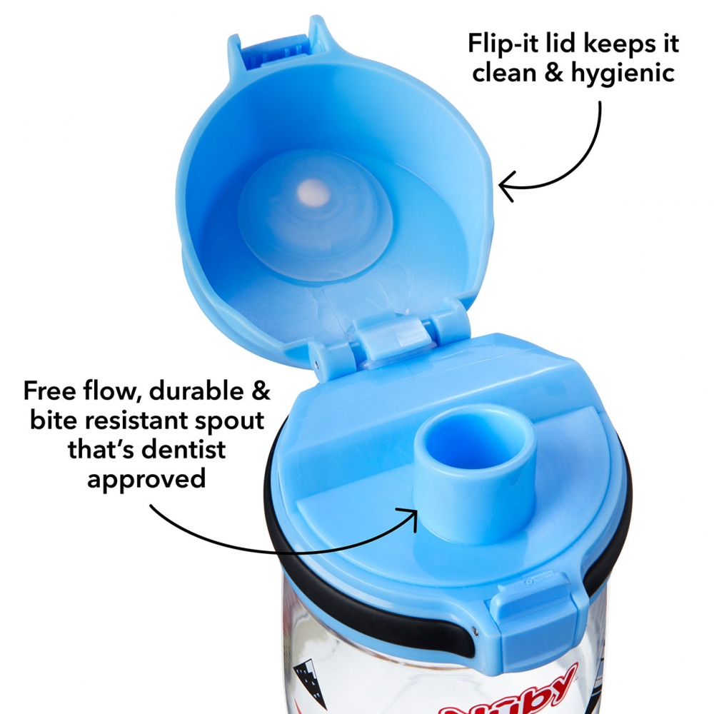 Nuby Thirsty Kids Flip It Mini Sports Cup 18m+ - 300ml (Tersedia varian Karakter)