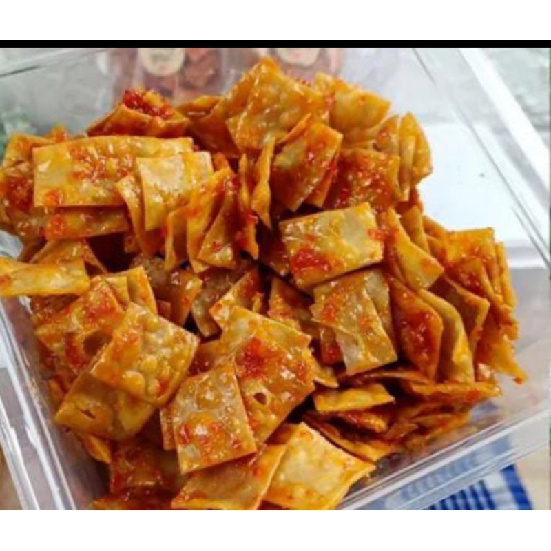 

krupuk pangsit pedes dower,pedesnya bikin nampoll 250gr