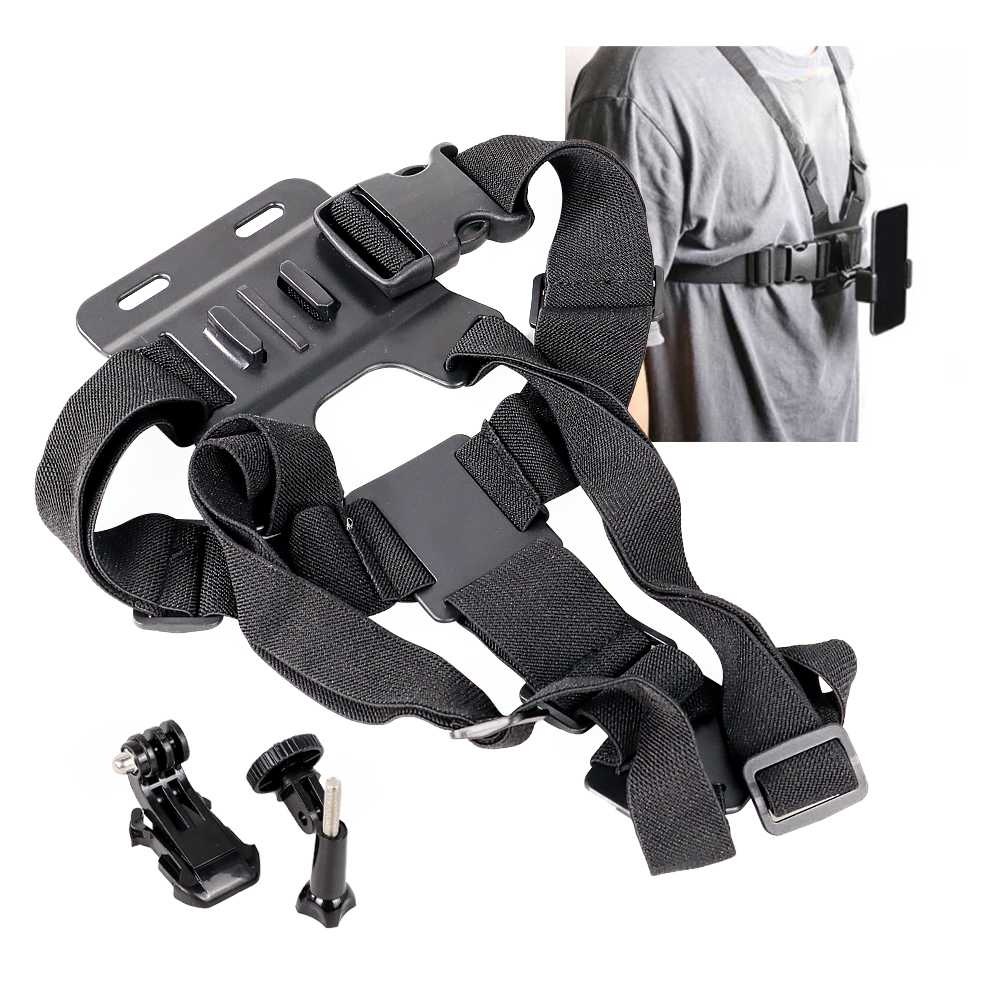 Chest Strap Holder HP Tali Dada Handphone &amp; Mount Kamera Body Belt Holder HP