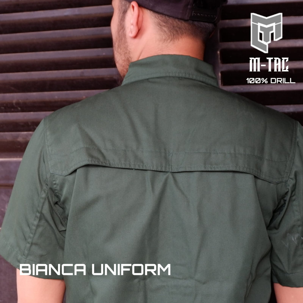 M-tac Kemeja Tactical Pria Lengna Pendek Cotton Drill Baju kemeja Lapangan Outdoor Terbaru