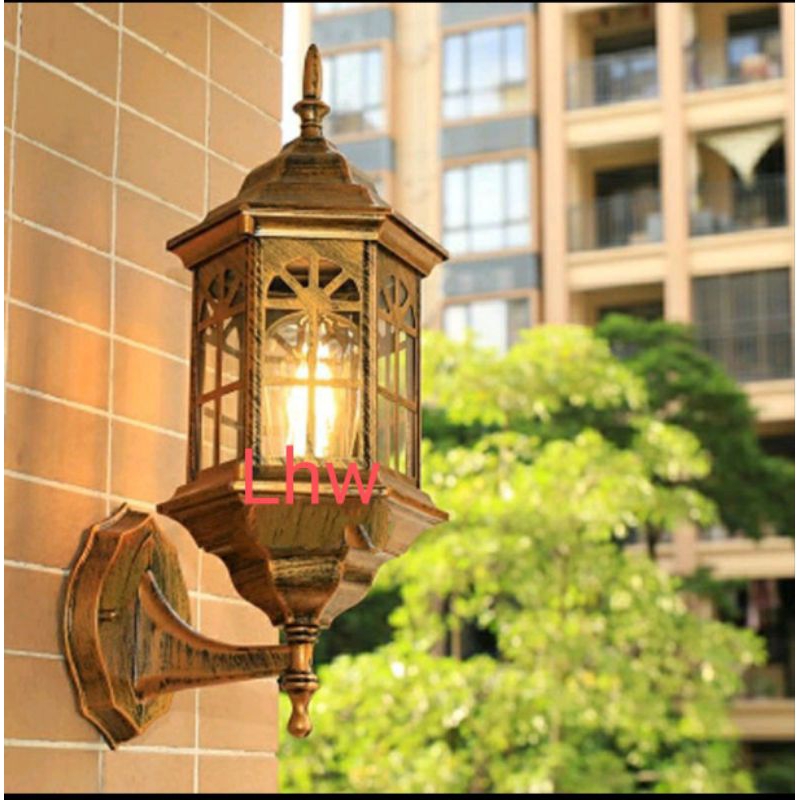 Lampu dinding klasik outdoor indoor dekorasi taman,balkon,cafe,hotel,resto 1001