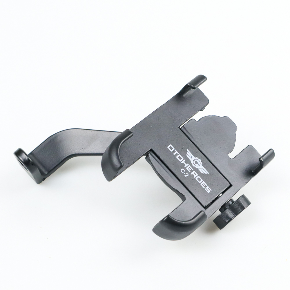 Holder Dudukan Clamp HP Smartphone di Motor OTOHEROES C-2 Bahan Alloy CNS