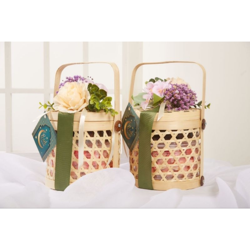 Hampers Bambu/Keranjang Parcel/Keranjang Bambu/Besek Hampers/Kerajang Parcel Bambu/Wadah