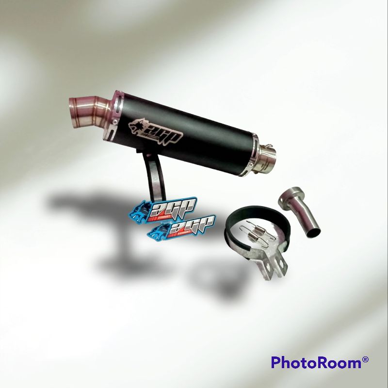 Knalpot motor Silincer original AGP EXHAUST type 03 black all matic dan manual inlet 50